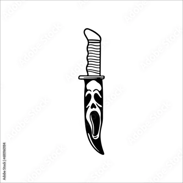 Obraz ghost concept knife illustration vector