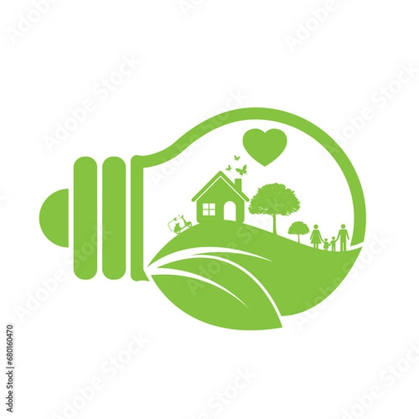 Obraz Ecology concept and Environmental ,design elements for sustainable energy, Vector illustration