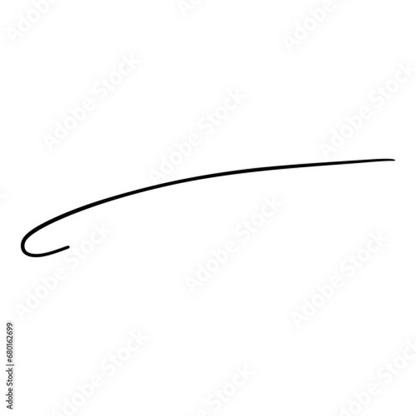 Fototapeta Calligraphy swoosh wavy line vector elements set