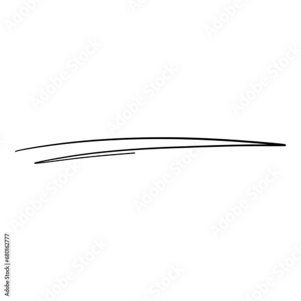 Fototapeta Calligraphy swoosh wavy line vector elements set