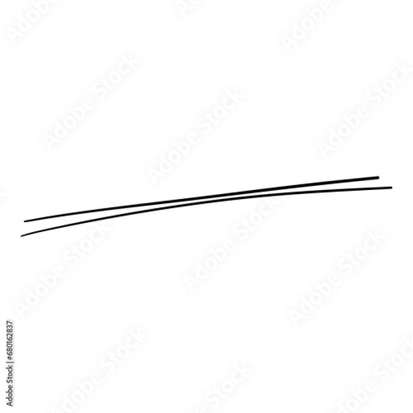 Fototapeta Calligraphy swoosh wavy line vector elements set