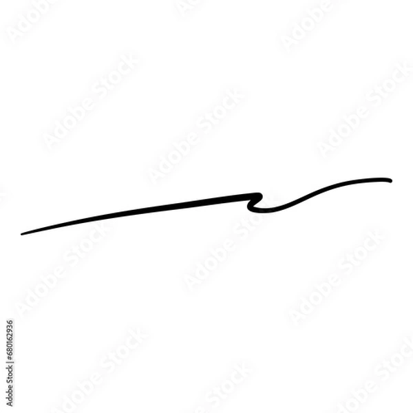 Fototapeta Calligraphy swoosh wavy line vector elements set