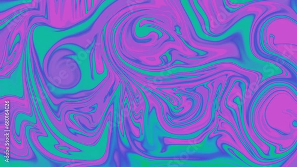 Fototapeta Psychedelic liquid abstract background, acid marble texture