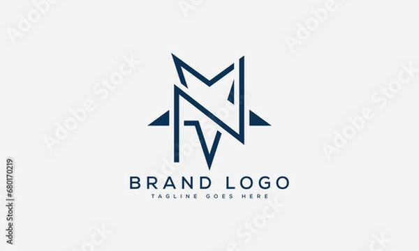 Fototapeta letter N logo design vector template design for brand.