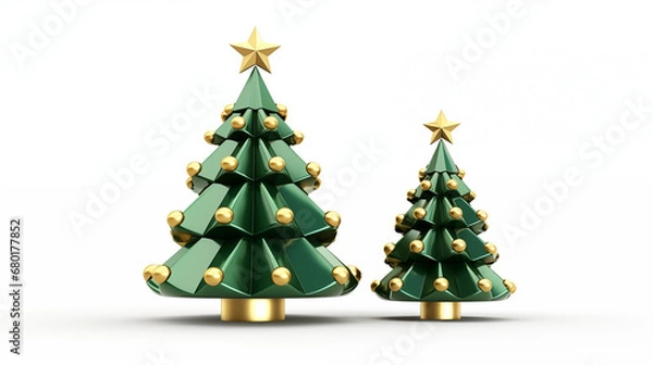 Obraz green christmas tree