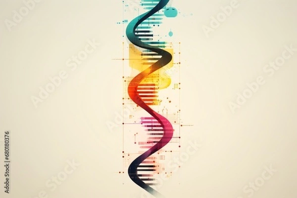 Obraz Graphic illustration of a DNA or RNA strand