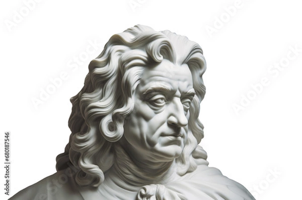 Fototapeta Marble Statue of Isaac Newton. British Physicist and Mathematician