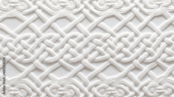 Fototapeta celtic pattern texture, knitted thread backdrop