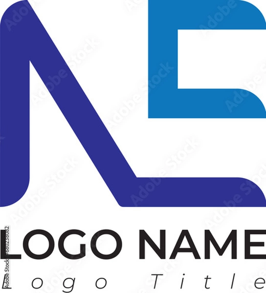 Obraz N E logo design 