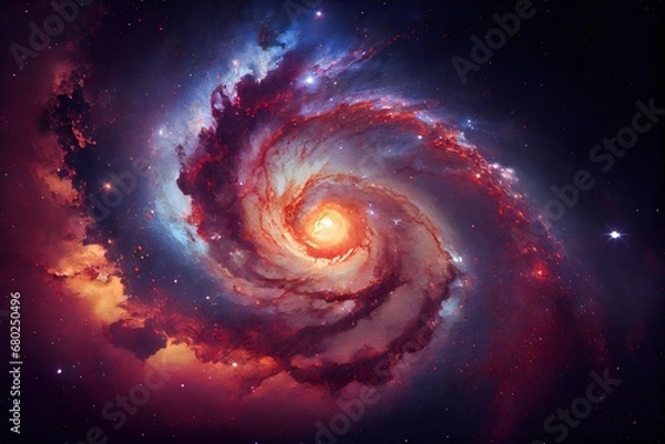 Obraz spiral galaxy background. Generative AI.