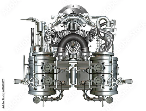 Obraz two-cylinder engine
