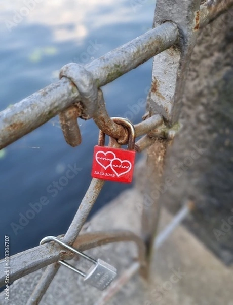 Obraz padlock and heart