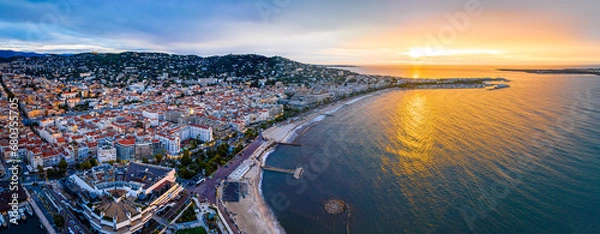 Obraz Aerial view of Cannes, a resort town on the French Riviera, is famed for its international film festival
