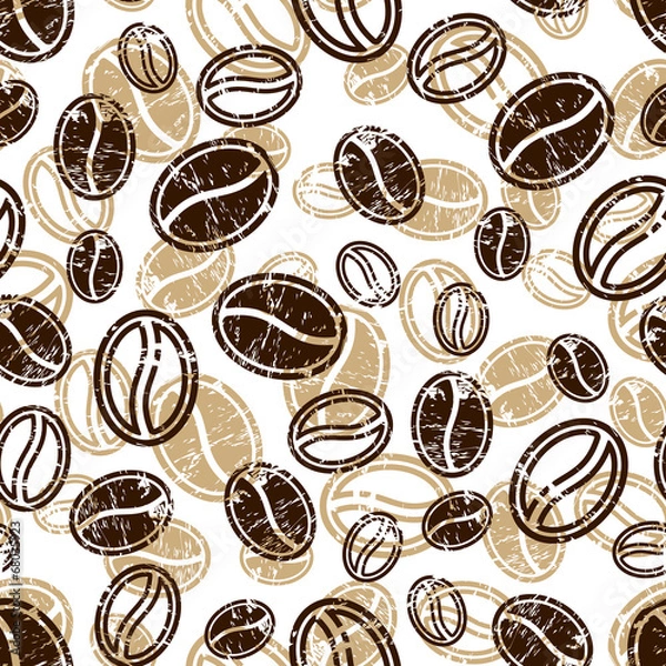 Fototapeta seamless coffee pattern