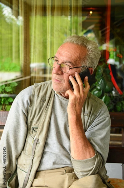 Obraz Worried old man