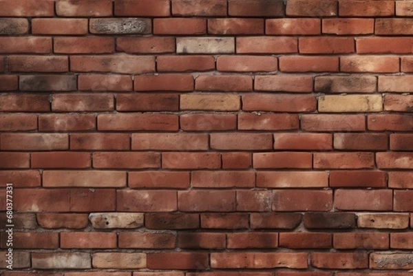 Obraz 2D red brick wall texture background
