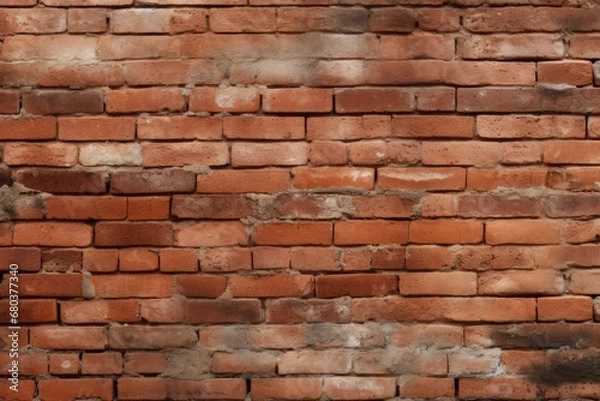 Obraz 2D red brick wall texture background