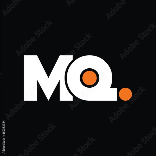 Obraz MQ typography vector monogram illustration.