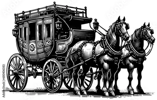 Obraz Wild West Stagecoach