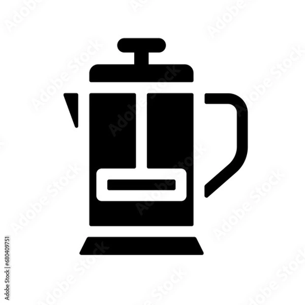 Fototapeta French Press Icon