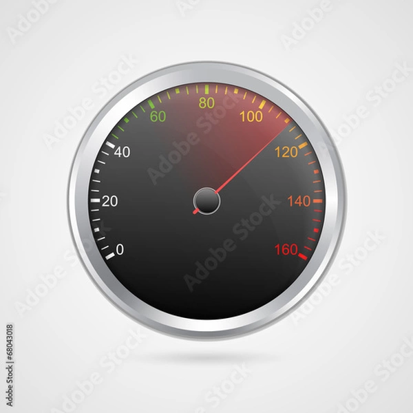 Fototapeta Vector speedometer design. Vector illustration.