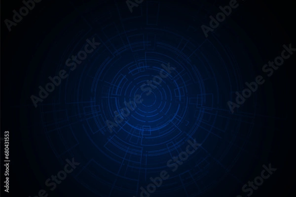 Fototapeta Sci fi futuristic user interface, HUD, Technology abstract background , Vector illustration.	
