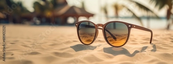 Obraz sunglasses on the beach