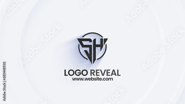 Fototapeta Clean Logo Reveal