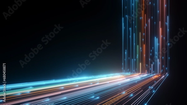 Obraz Abstract speed line internet technology background