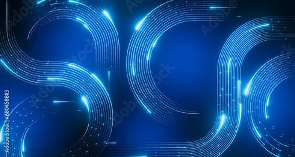 Obraz Abstract curve line circle technology background