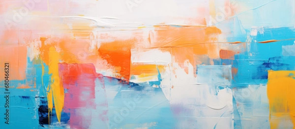 Fototapeta abstract background, hand-painted background, gouache painting on canvas