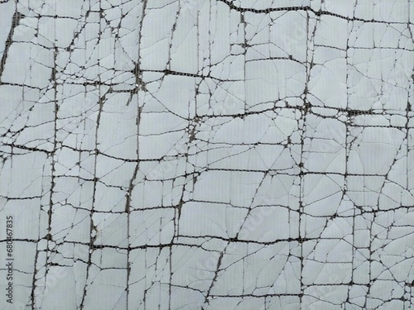 Fototapeta broken wall with cracks