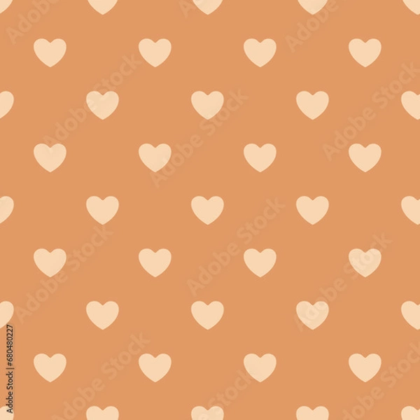 Fototapeta Seamless heart pattern background.Simple heart shape seamless pattern in diagonal arrangement. Love and romantic theme background.