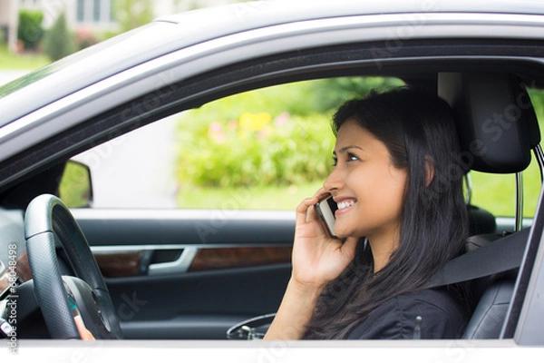 Obraz On phone, good news while driving