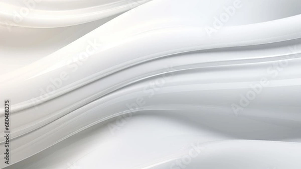 Fototapeta Beautiful luxury 3D modern abstract neon white light background composed of waves with light digital effect.