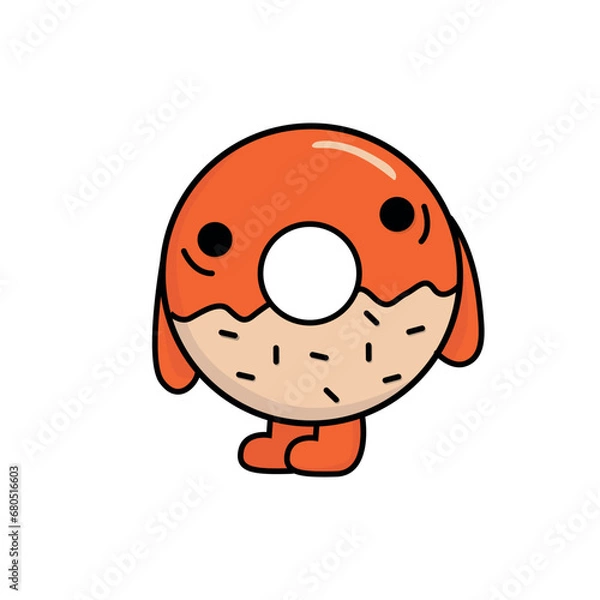 Fototapeta a funny donut character