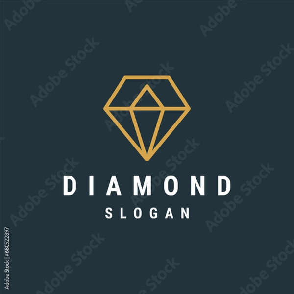 Fototapeta diamond logo template vector illustration design