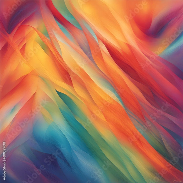Fototapeta Radiant Spectrum Fusion An abstract print 1