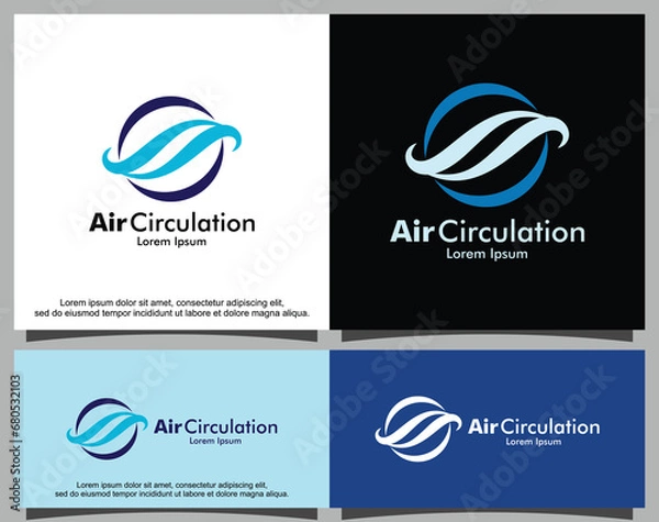 Obraz Fresh air flow logo template