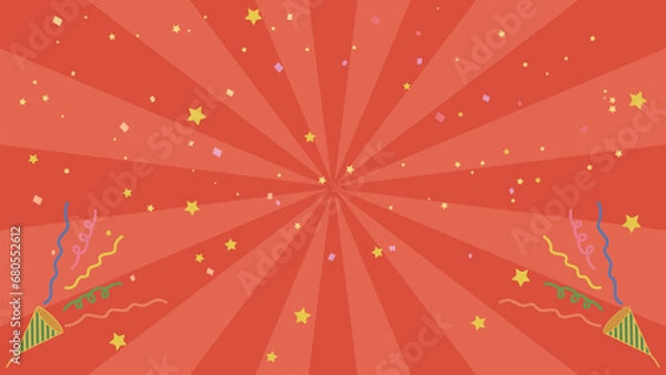 Obraz 紙吹雪とクラッカーの背景２
