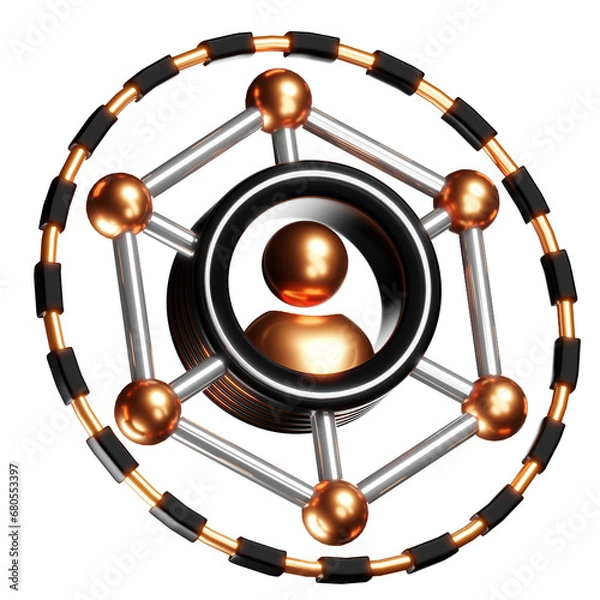 Fototapeta 3D Molecular Structure Icon