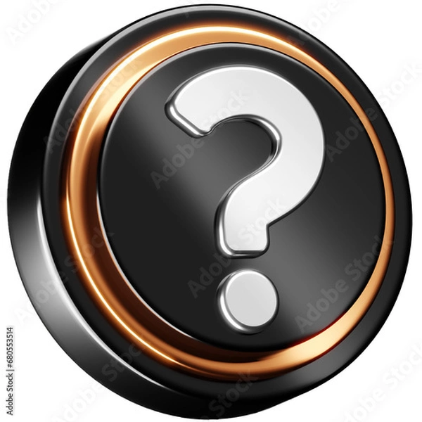 Fototapeta 3D Glossy Question Mark Icon