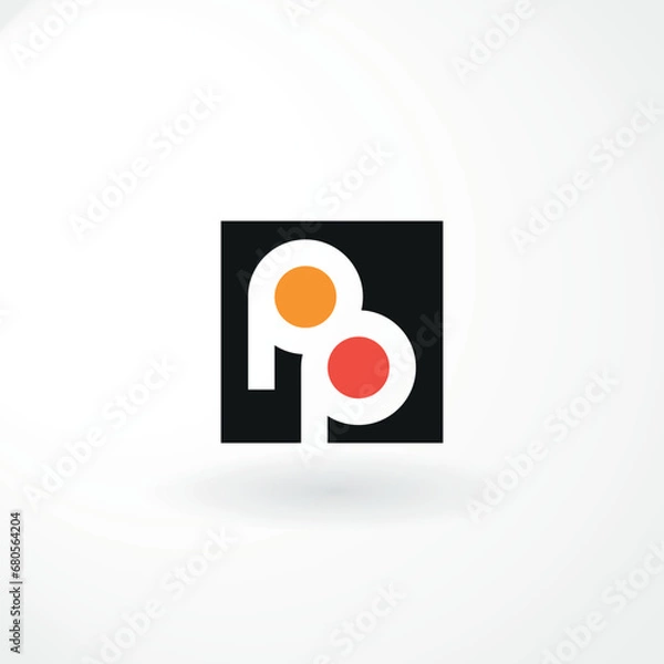 Fototapeta Vector Logo - Lettermark Design is Combination Letter Double P's with Customized Font
