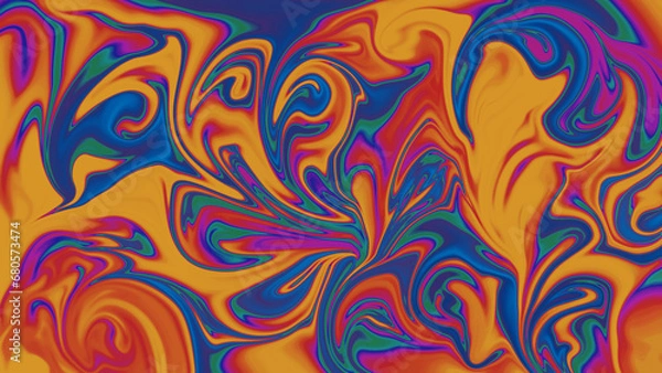 Fototapeta Vibrant color liquid abstract background