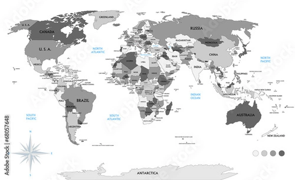 Obraz Political map of the world
