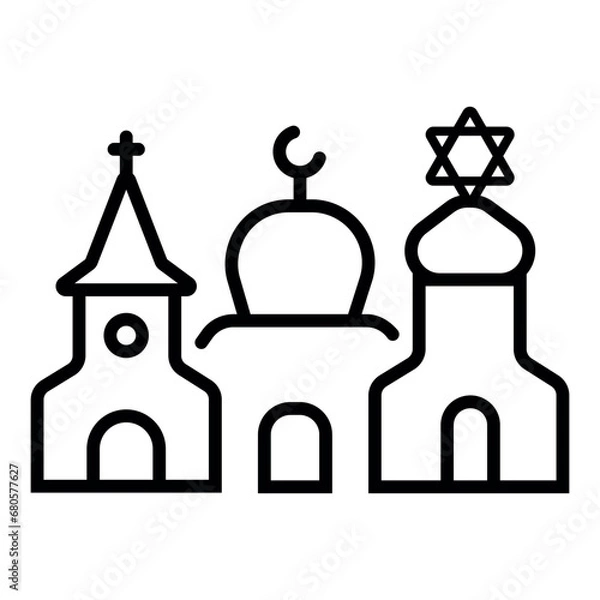 Obraz Religion vector icon on white background. Perfect for a website.