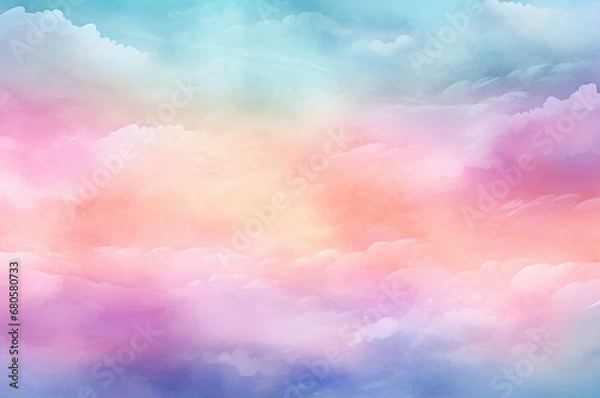 Obraz Pastel Colorful Rainbow Digital Paper Textures Ephemera Scrapbook Paper Art Background