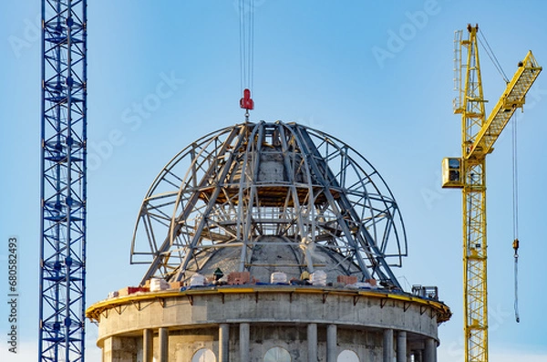 Obraz Монтаж купола Кафедрального собора