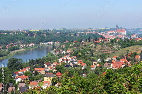 Obraz Blick auf Meißen und Elbtal