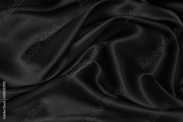 Obraz Black fabric textile texture background